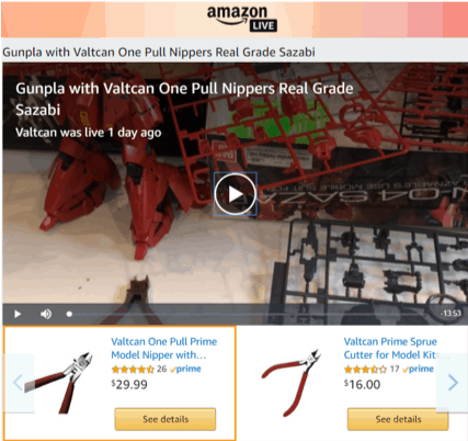 Amazon Live Type of Video