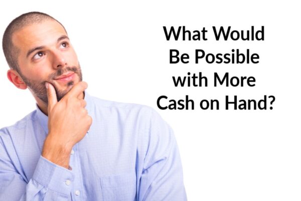 man thinking about more cash on hand