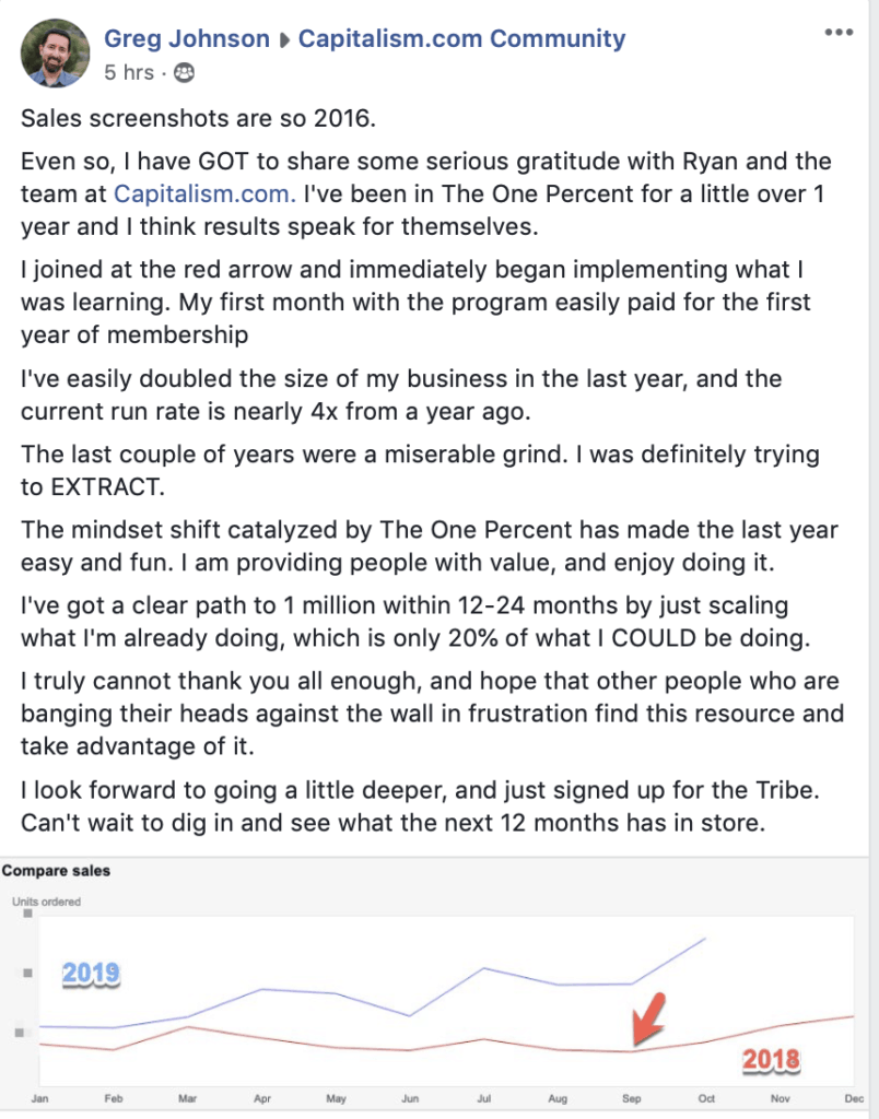 The One Percent testimonial