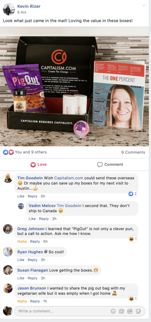 The One Percent testimonial