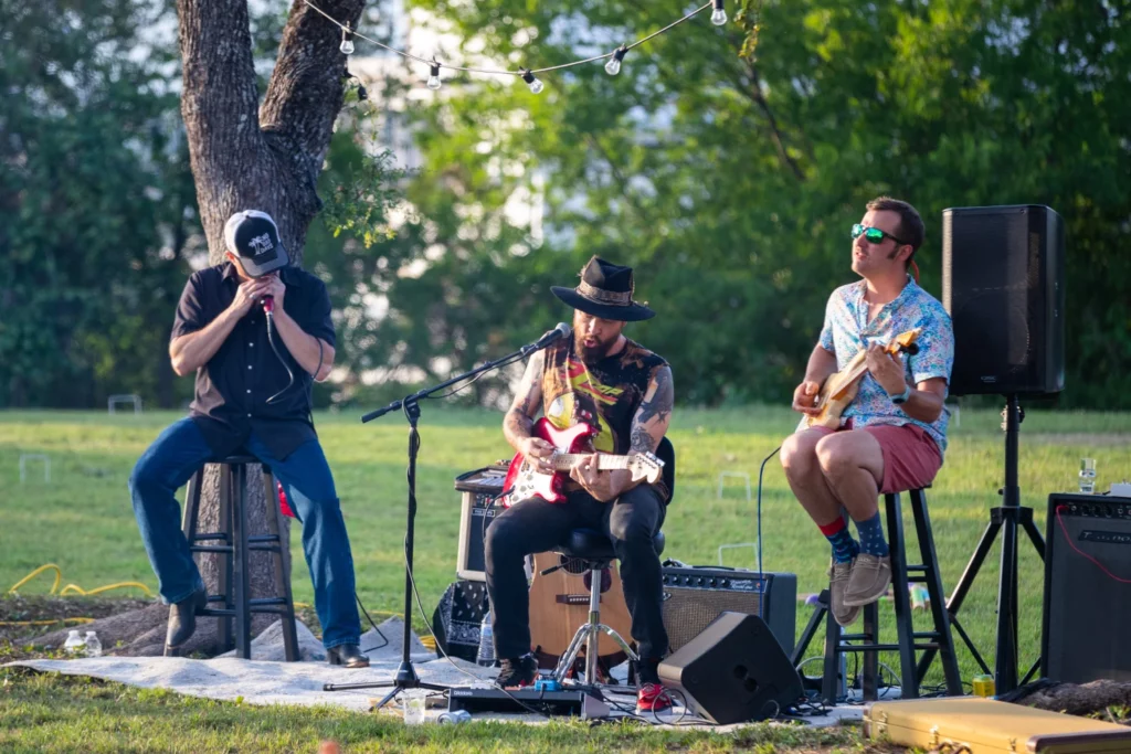 A band playing at CapCon